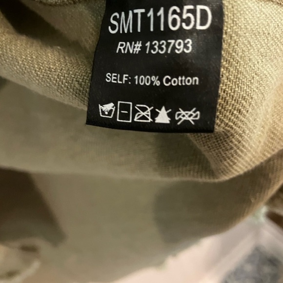 POL Button Down Raw Hem Distressed Shacket in Mocha Herb color NWOT - Picture 7 of 9